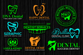 dental clinic medical healthcare or home care dentist pharmacy logo design