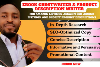 writer for amazon listings, amazon SEO, airbnb, and shopify product description