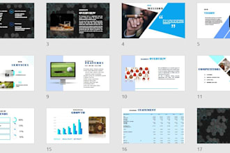 create professional investor pitch deck and PPT presentation