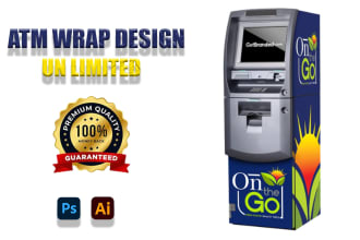 make unique vending machine wrap, atm machine wrap design
