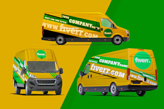 design a professional wrap for your van, car, foodtruck etc