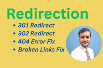 do 301 redirect, fix 404 error and broken links on your website