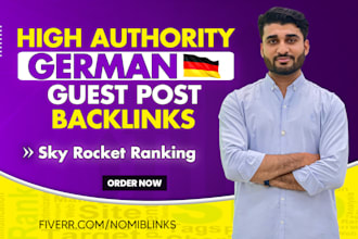 build high quality german guest post by white hat dofollow manual SEO backlinks