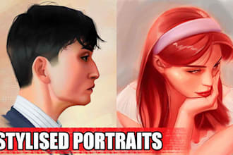 make a stylised digital portrait for you
