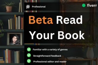 be poetry beta reader, romance beta reader and providing feedback
