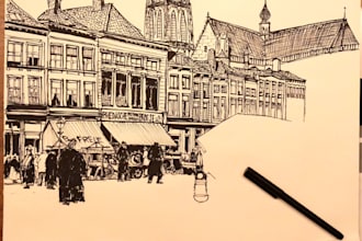 create a handmade detailed drawing