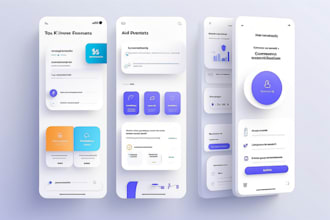 design mordern mobile app UI UX with prototype