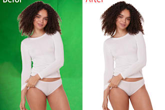 professionally remove green screen background from image
