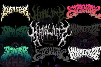 do a hardcore,heavy metal,psychedelic,metal font for your logo band or brand