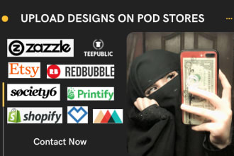 do upload designs on pod websites