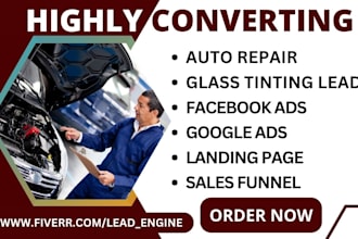 generate auto repair auto maintenance auto tinting  auto doctor auto part leads