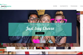 360 photo booth website, party rental,  photo booth website with booking feature