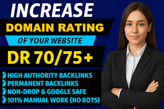 increase domain rating DR 70 plus