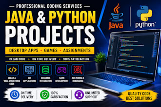 code java and python projects, applications and games
