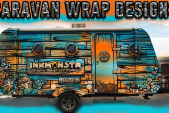 do design trailer, food truck, camper or caravan wrap