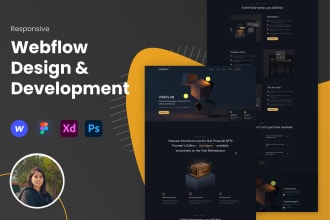 design, redesign responsive webflow websites or convert to webflow
