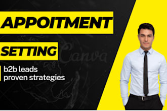 be your b2b appointment setter and sales manager