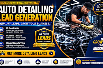 get exclusive car detailing leads, car wash paint repair auto detailing website