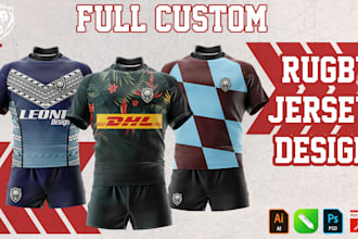 design cool rugby shirt or jersey for sublimation