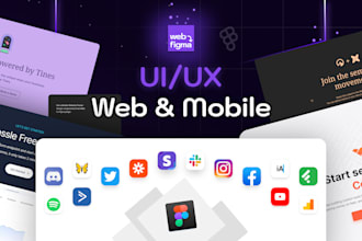 design creative UI UX for mobile and website