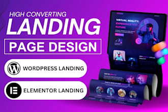 design responsive wordpress landing page or website with elementor pro