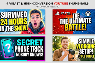 create eye catching, vibrant thumbnails that stop the scroll