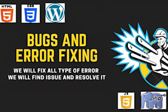 expert wordpress and mern stack developer  fixing bugs in HTML CSS PHP js