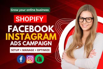 setup shopify facebook ads, instagram ads campaign, fb advertising, fb marketing
