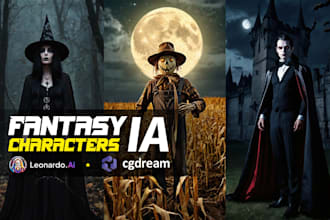 create different fantasy characters with ia
