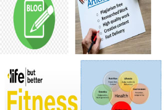 write evidence based medical health and fitness articles and blogposts