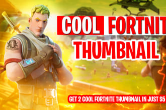 design 2 cool 3d fortnite HD gaming youtube thumbnail
