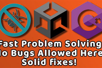 fix bugs errors crashes on your unity project