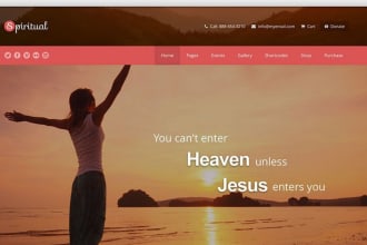 design church website, ministry website, religious website
