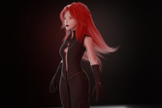create a 3d model and character in blender