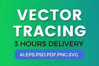 do manual vector tracing, raster to vector, vectorize image, redraw for dtg
