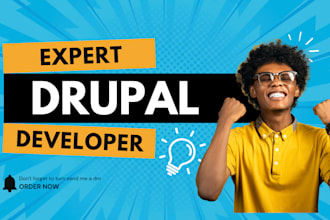 develop drupal website, custom theme and module drupal developer
