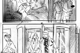 Top 5!  draw storyboard art, graphic novel, comic script, realistic art, story or film