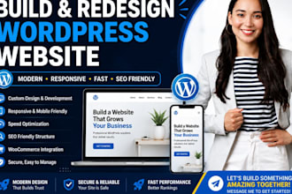 build wordpress website, redesign wordpress website, build wordpress website