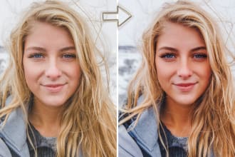 do expert headshot and portrait retouching