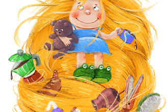draw you a whimsical children book with hand drawn colorful style
