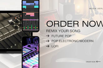 transform your song into a unique future pop, electronic, or lofi remix