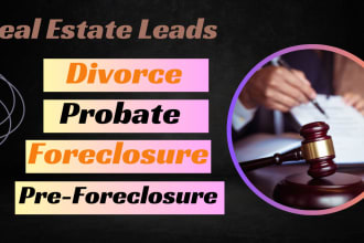 provide off market divorce, probate, foreclosure and pre foreclosure leads