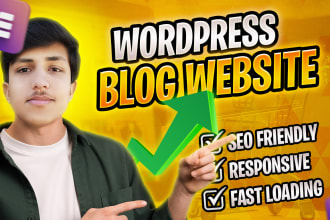 create responsive SEO wordpress blog web site using elementor pro