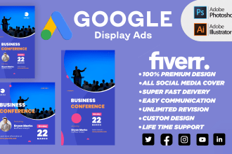 design professional google ads, banner ads, or  display ads