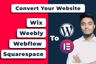 convert clone figma, squarespace, webflow, weebly, wix to wordpress website