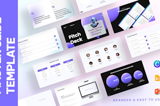 design powerpoint template, google slides and master slide