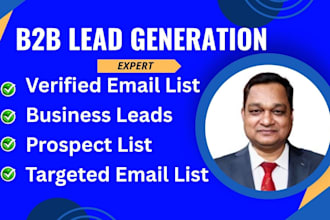 do b2b lead generation and provide a verified email list for sales