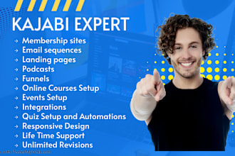 design kajabi websites, sales funnel, and email sequences