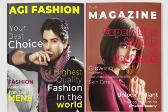 design attractive and professional magazine cover