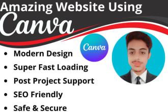 design a amazing website using canva,canva website design ,business website